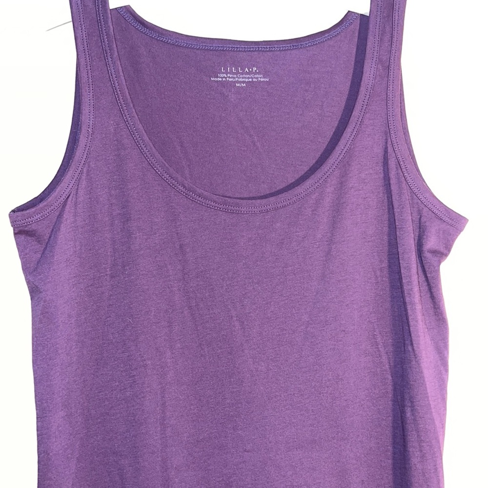 Lilla P purple Pima cotton tank - NWT - super long